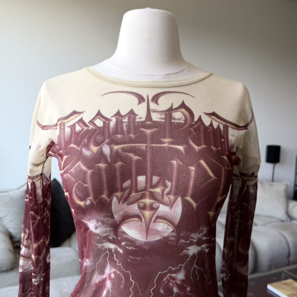 Jean Paul Gaultier SS2001 Powernet Gargoyle Devil Longsleeve - Picture 2 of 10